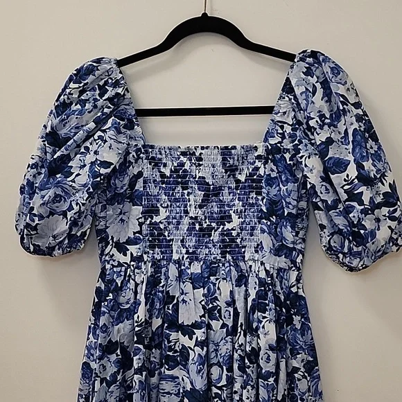 The A&F  Babydoll Emerson Poplin Puff Sleeve Mini Dress Size XS - Picture 12 of 16